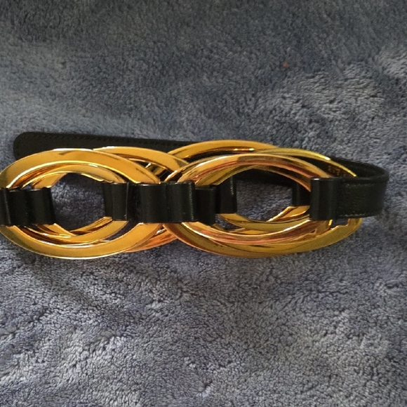 Vintage Gucci Black and Gold Oval Link Belt - Picture 13 of 14